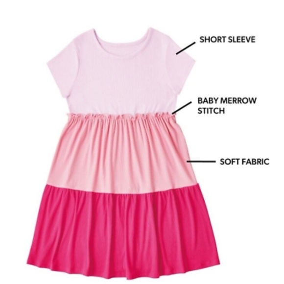 Member's Mark Girl's 3T Lightweight Stretch Sun Dresses, Pink, Tier - Picture 1 of 5